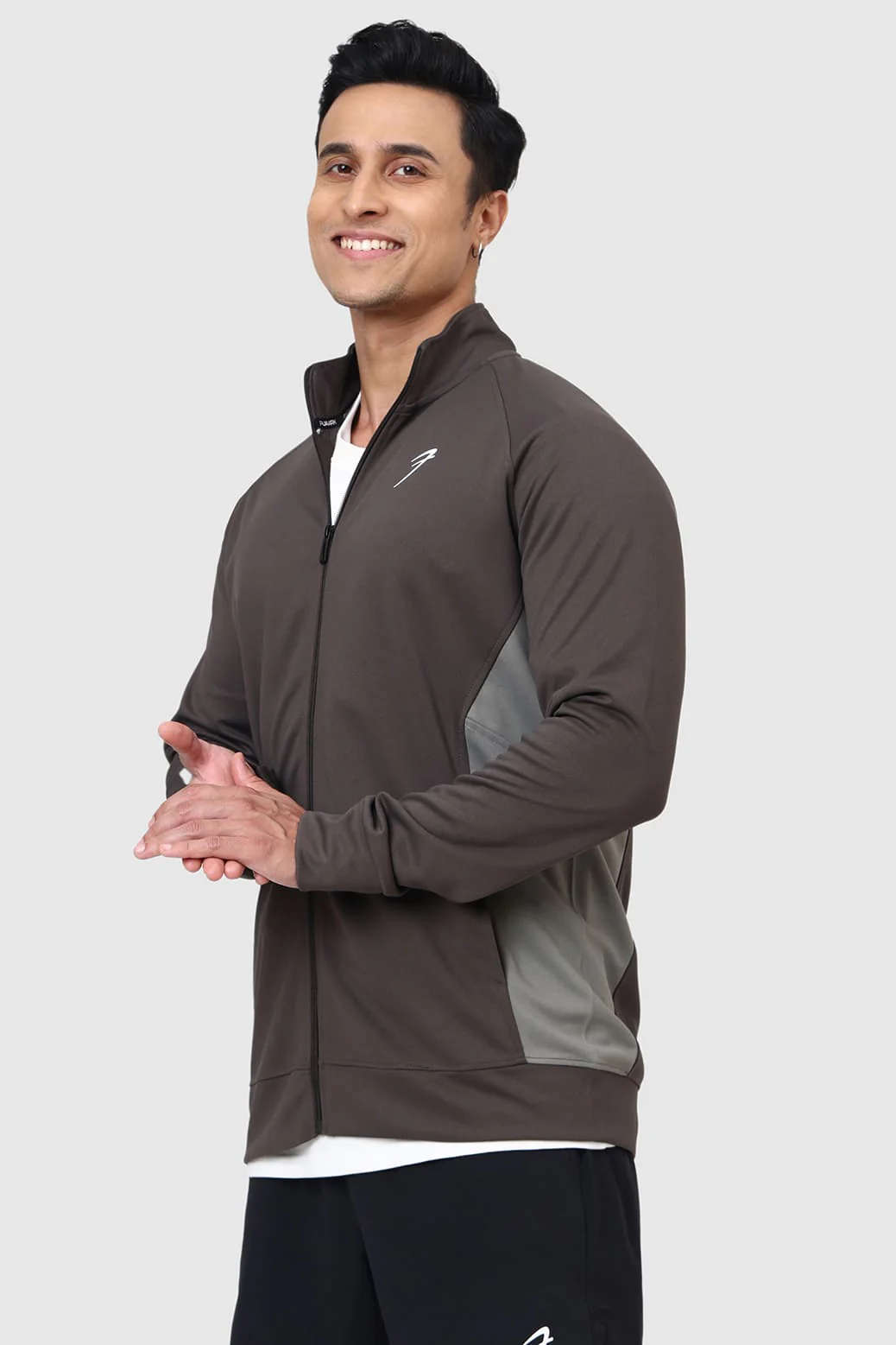 Polish Colourblock Jacket Dark Grey - Image 6