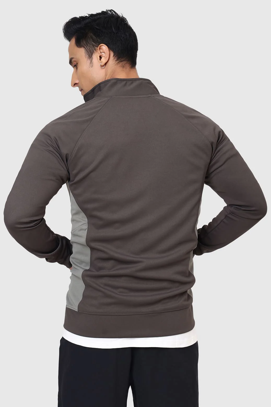 Polish Colourblock Jacket Dark Grey - Image 7