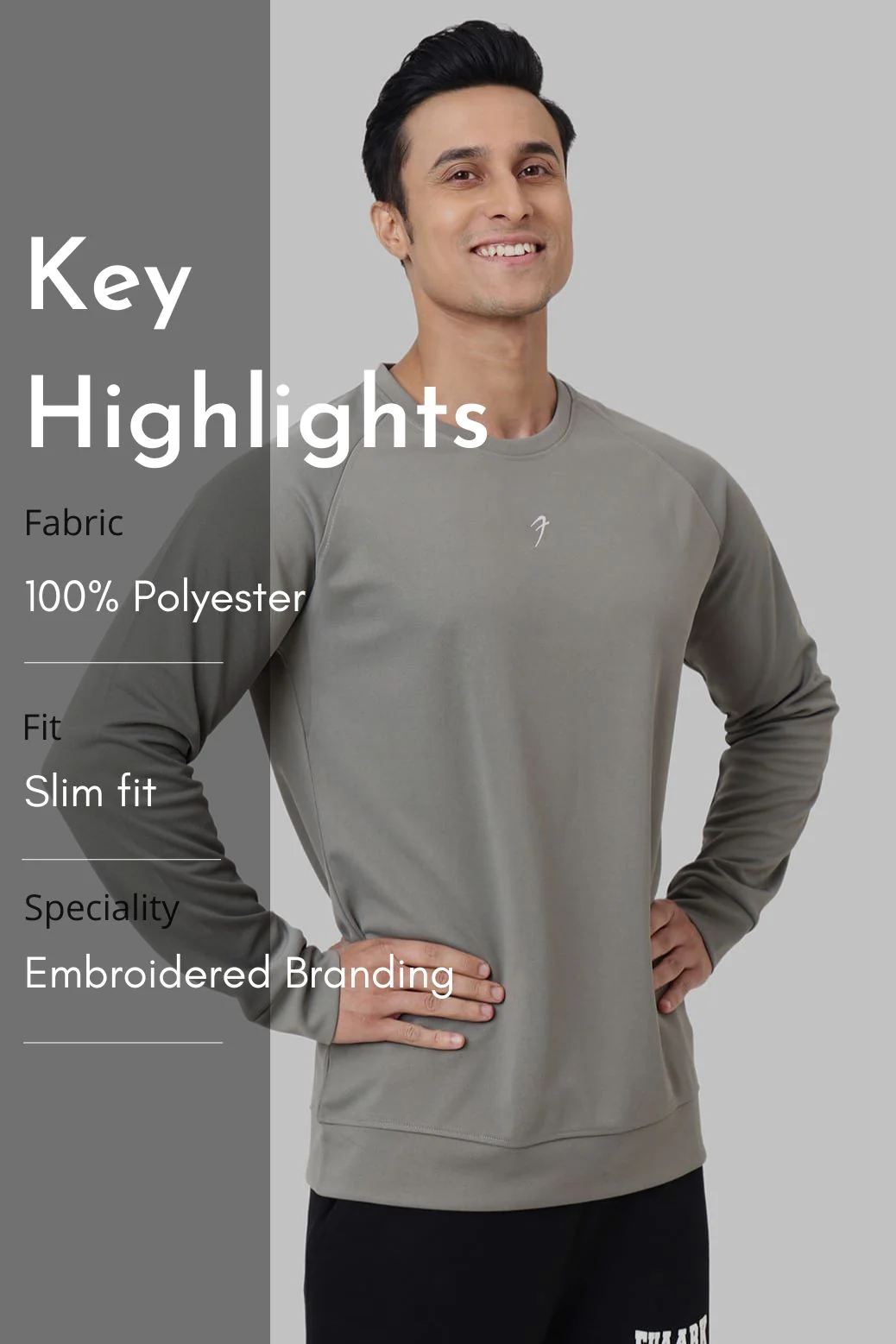 Polish Sweatshirt Light Grey - Image 7