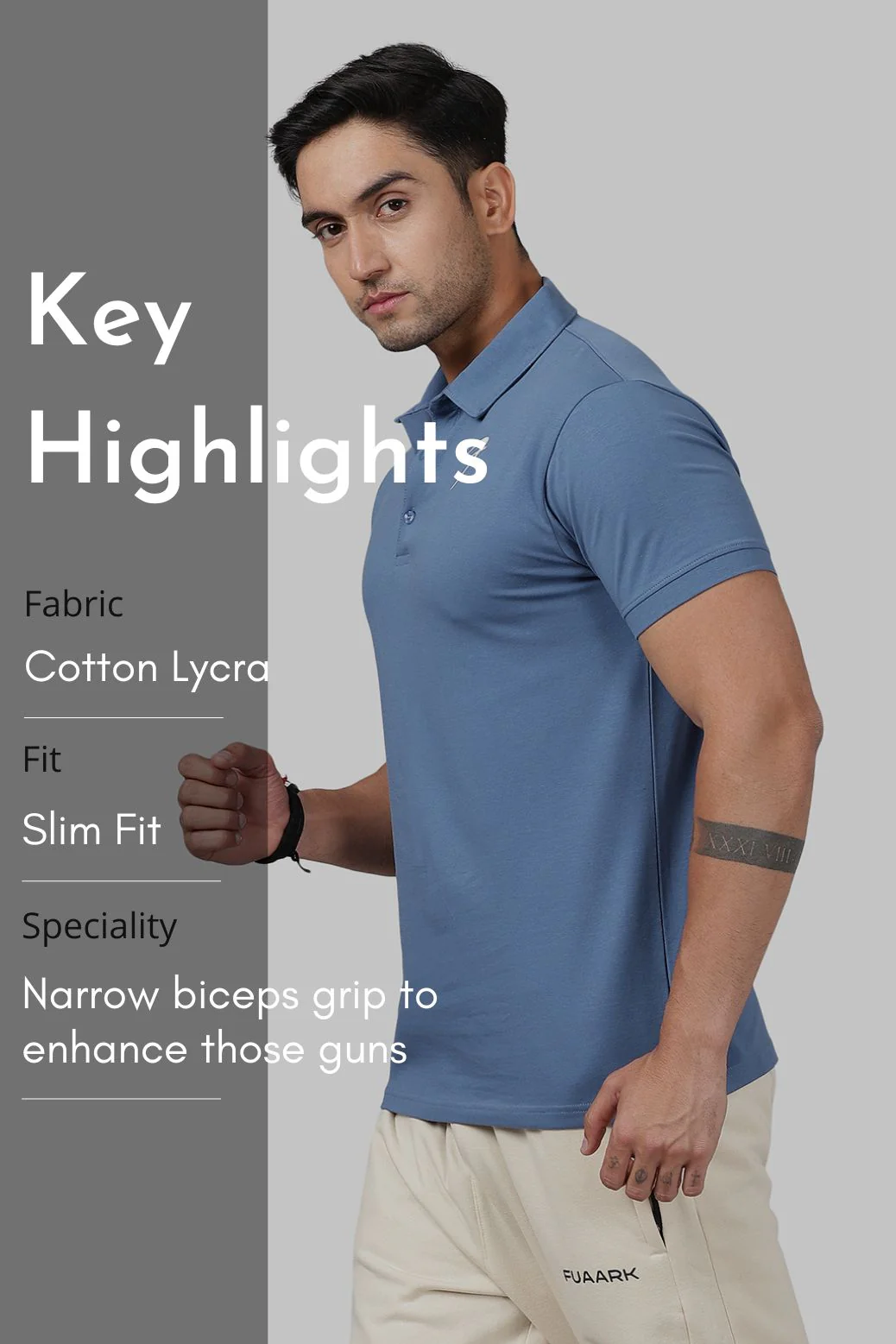 Polo T-shirt Dusk Blue - Image 5