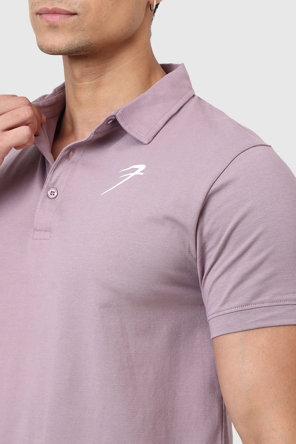 Polo T-shirt Mauve - Image 3