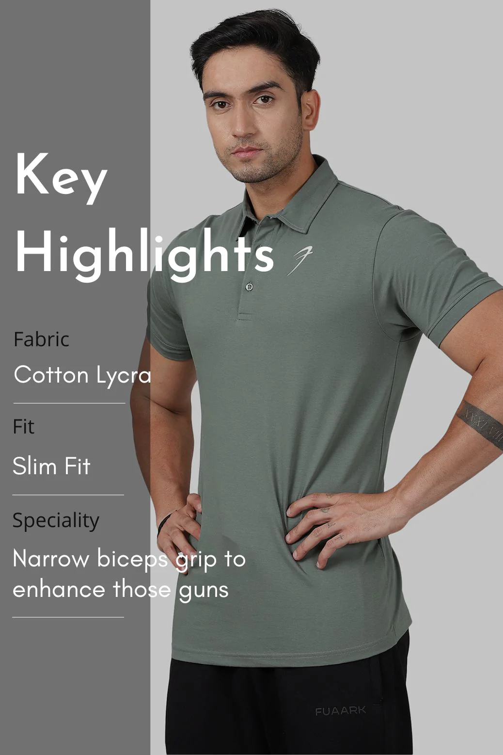 Polo T-shirt Sage Green - Image 5