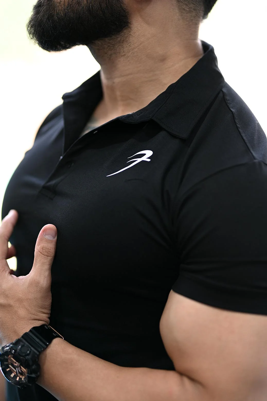 Polo T-shirt Black - Image 3