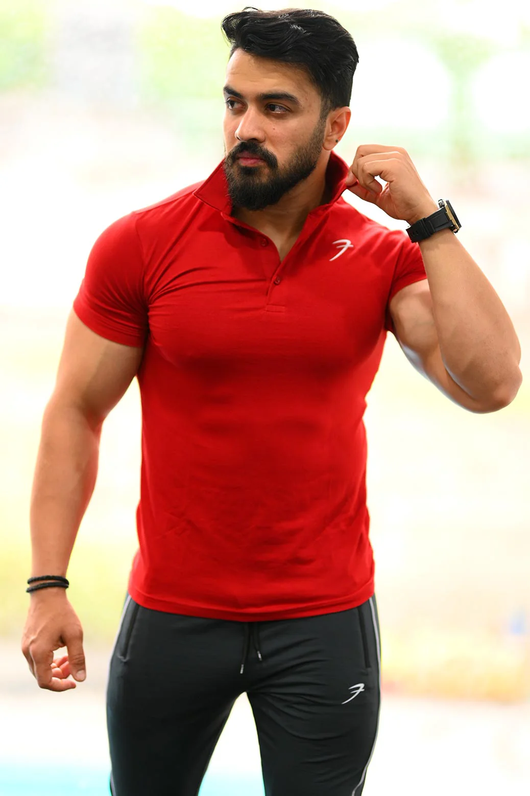 Polo T-shirt Maroon - Image 2