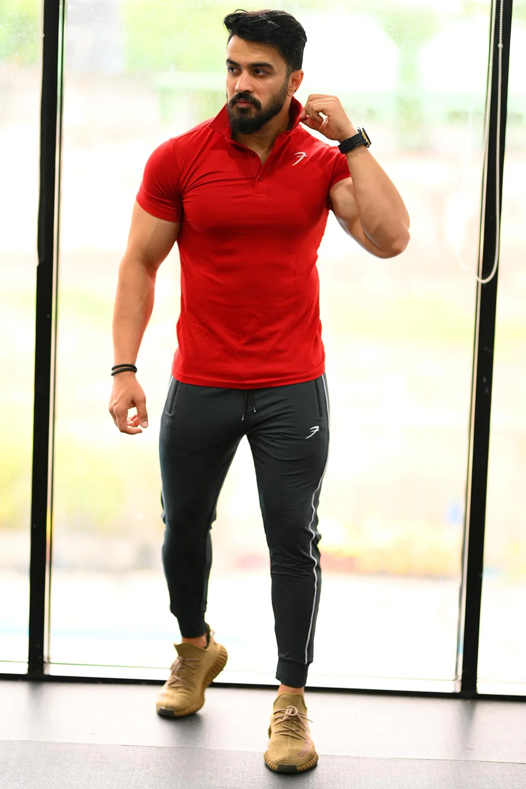 Polo T-shirt Maroon - Image 4
