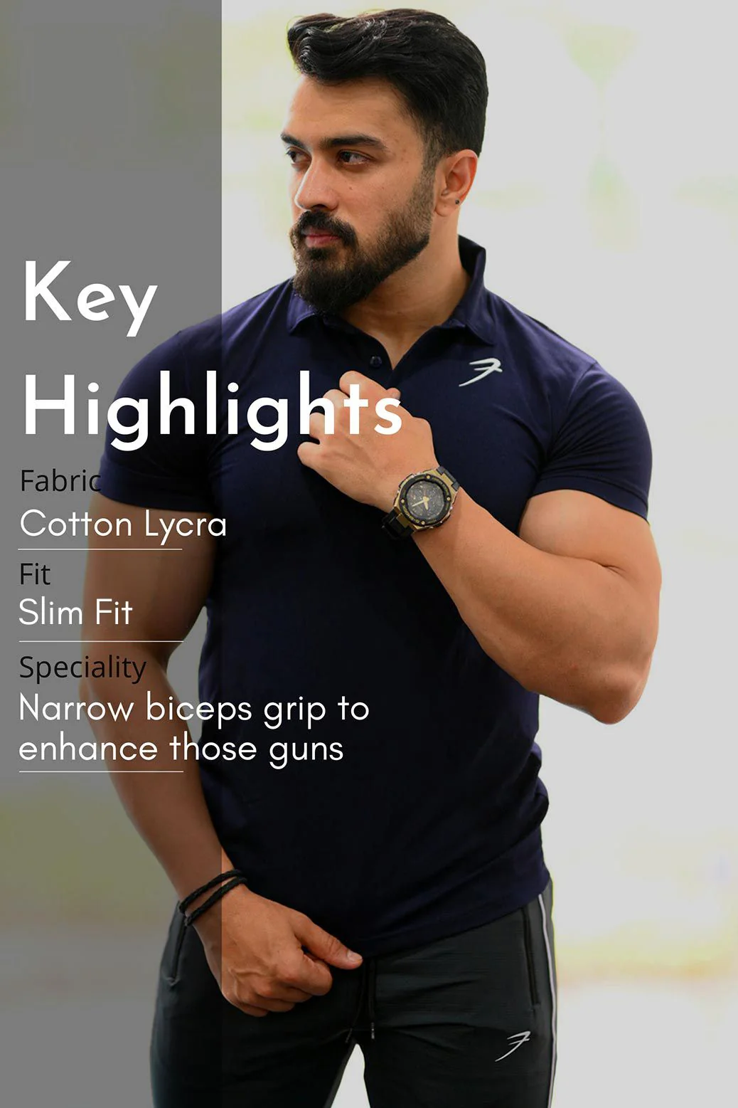 Polo T-shirt Navy - Image 6