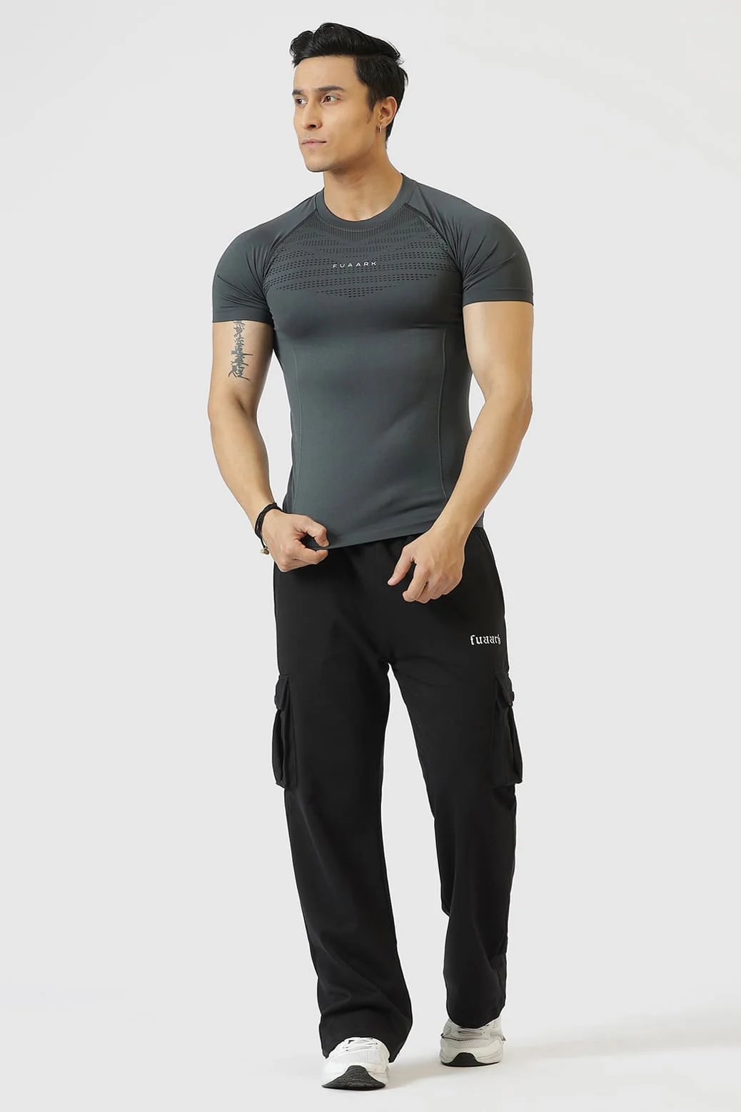 Power Seamless T-shirt Grey/Fuaark - Image 4