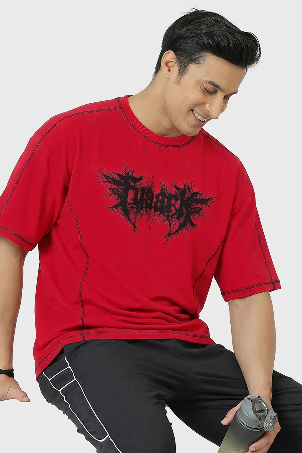 Primal Code Oversized T-shirt Red - Image 3