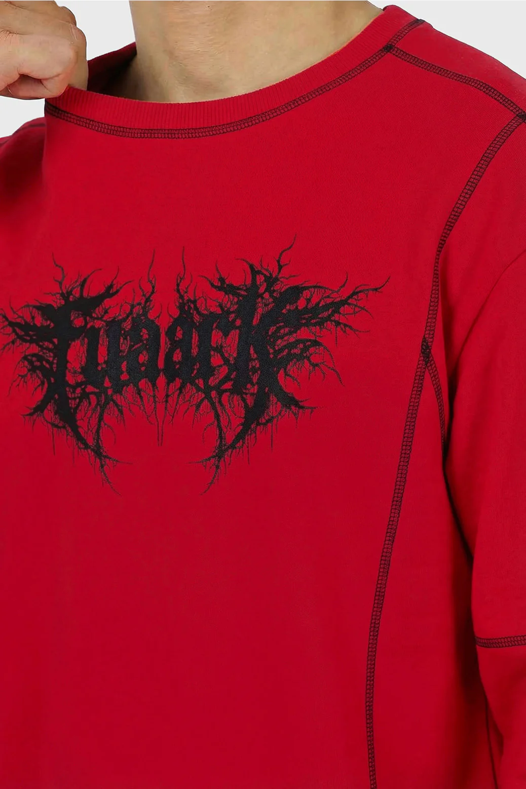Primal Code Oversized T-shirt Red - Image 4