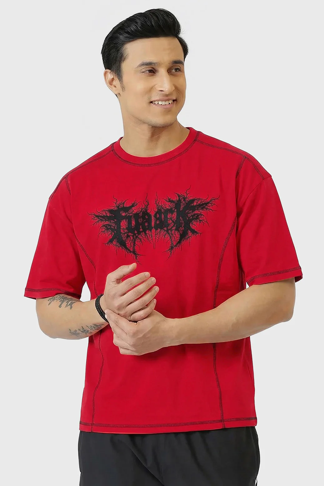 Primal Code Oversized T-shirt Red - Image 5