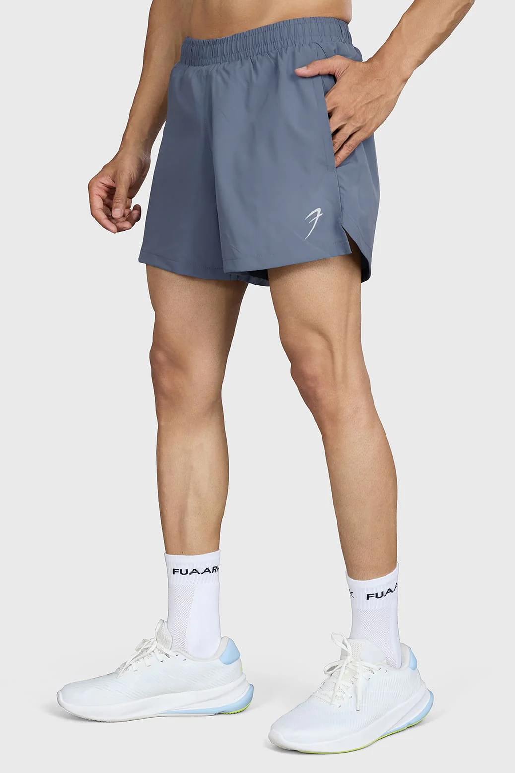 Pulse 4" Running Shorts Light Grey