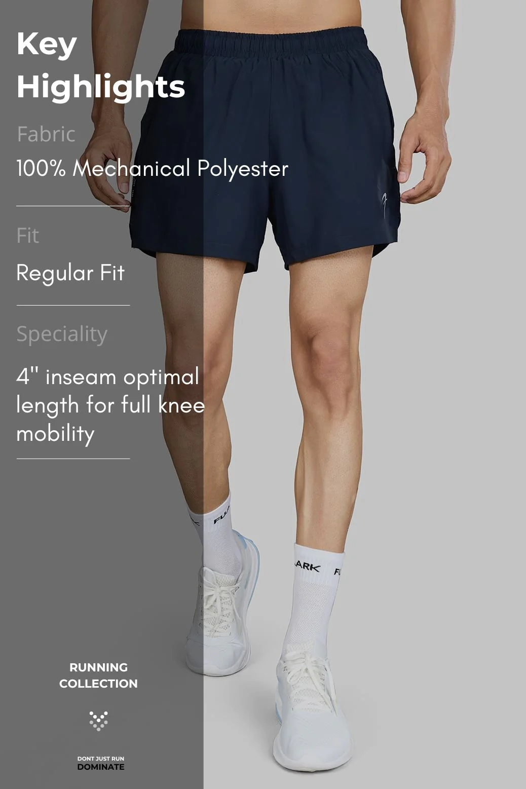 Pulse 4" Running Shorts Navy - Image 7
