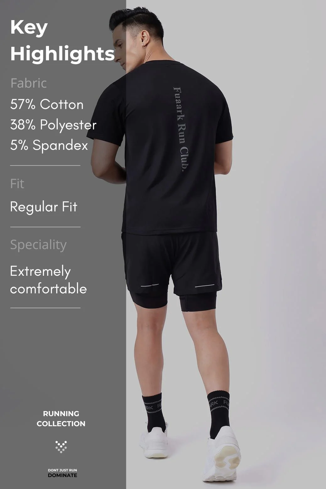Pulse Running T-shirt Black - Image 7