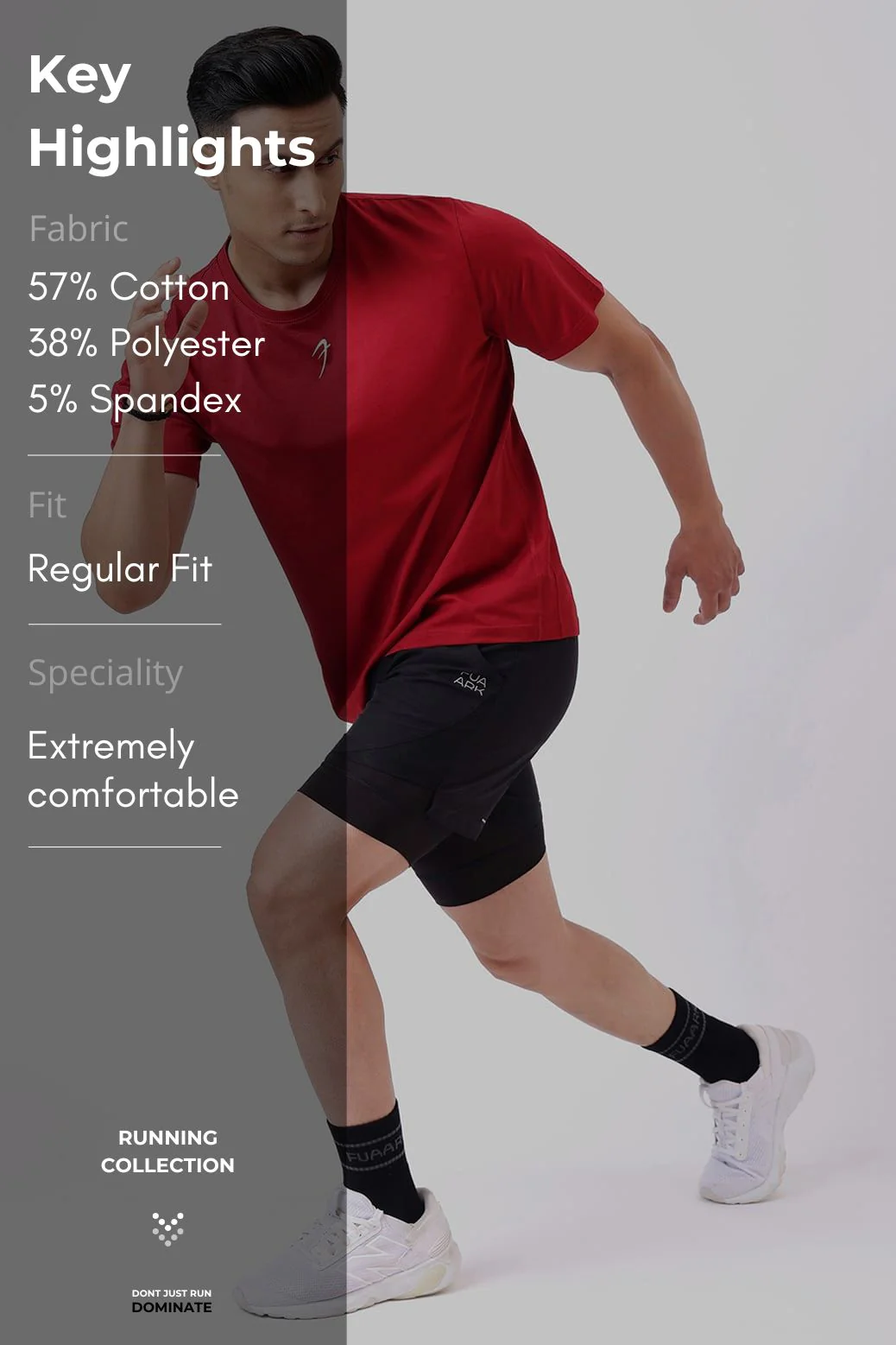 Pulse Running T-shirt Deep Red - Image 6