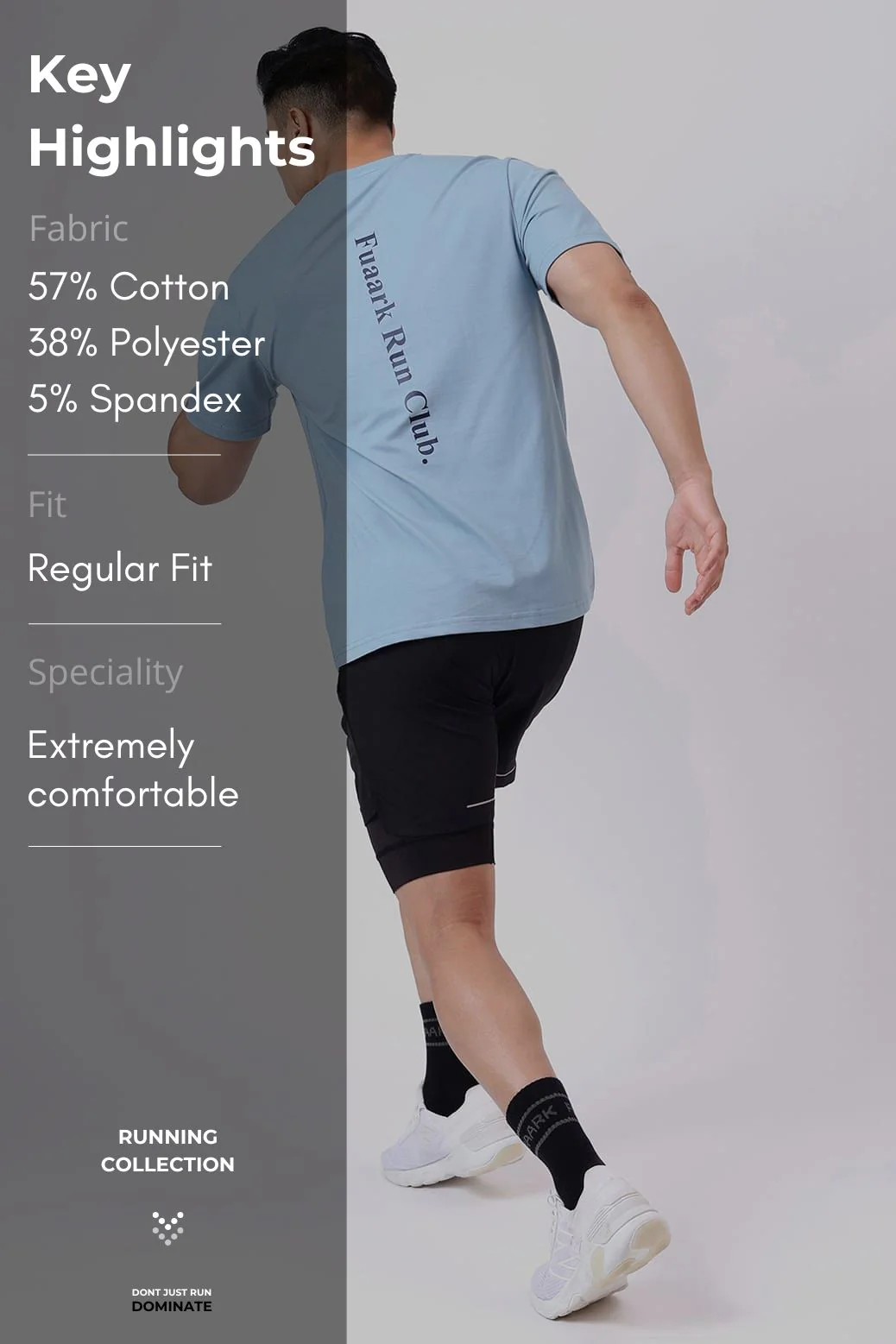 Pulse Running T-shirt Light Blue - Image 7