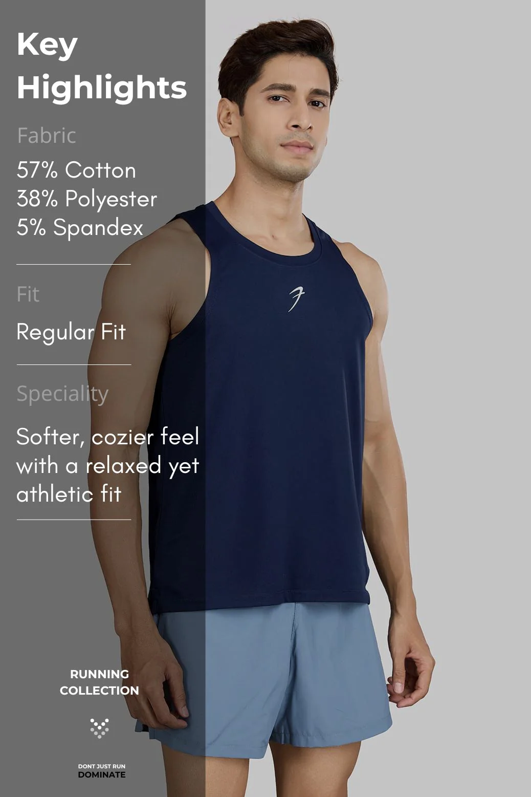Pulse Running Tank Navy - Image 7