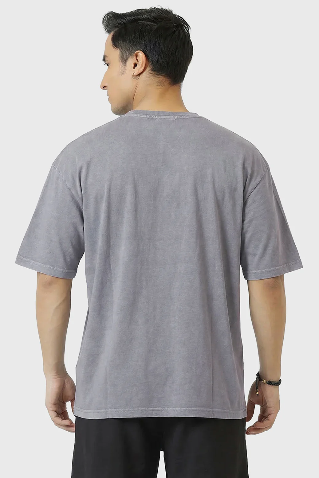 Push Harder Washed Oversized T-shirt Light Grey - Image 5