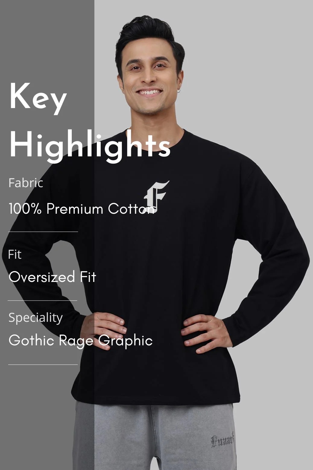 Rage Fullsleeves T-shirt Black - Image 8