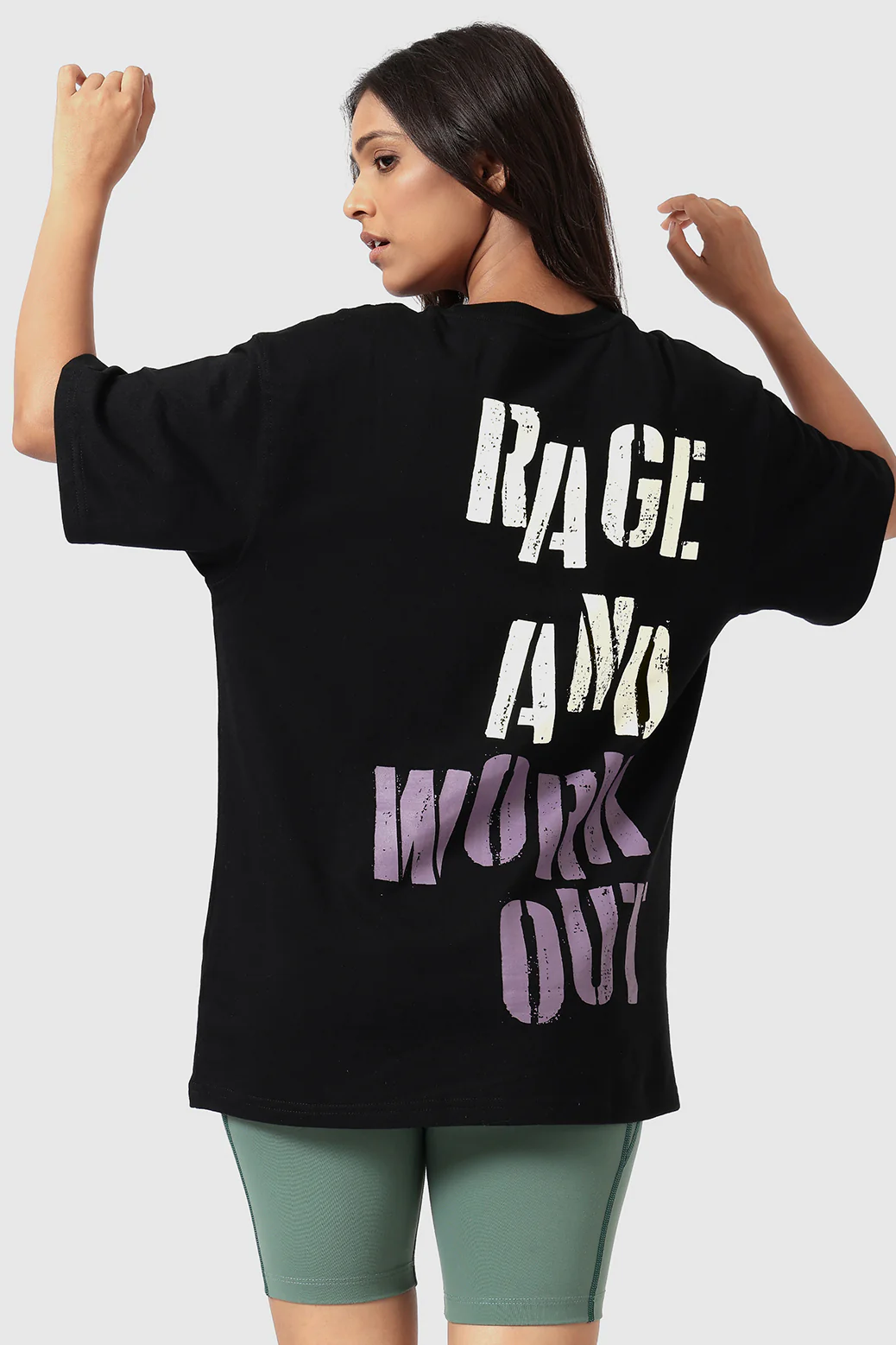 Rage Oversized T-shirts Black - Image 4
