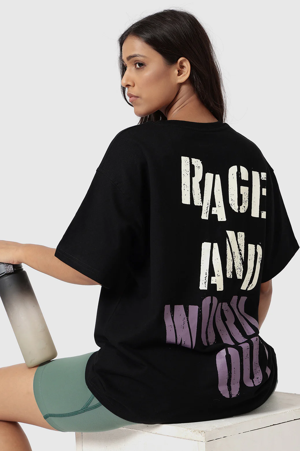 Rage Oversized T-shirts Black - Image 8