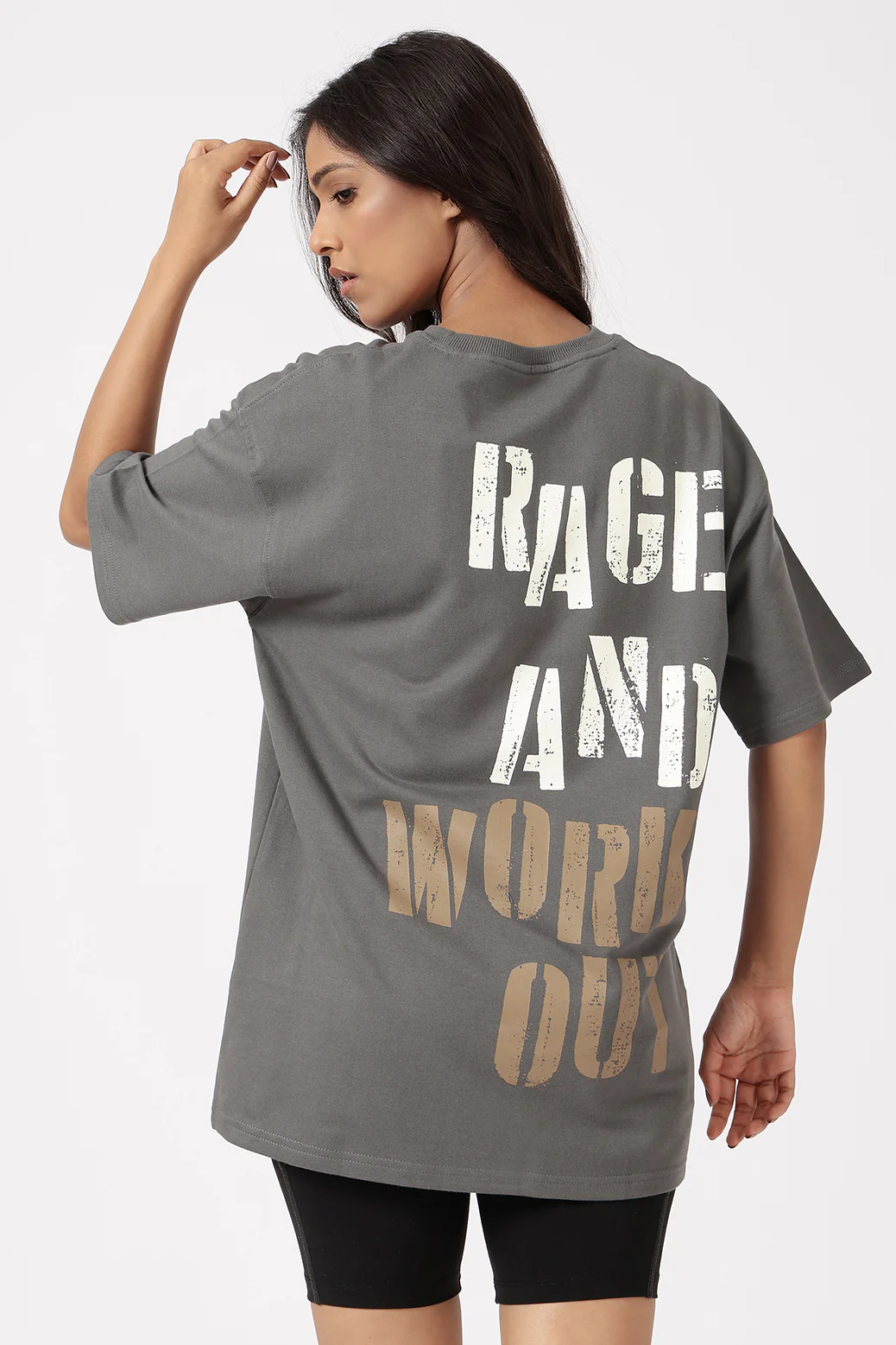 Rage Oversized T-shirts Charcoal - Image 7