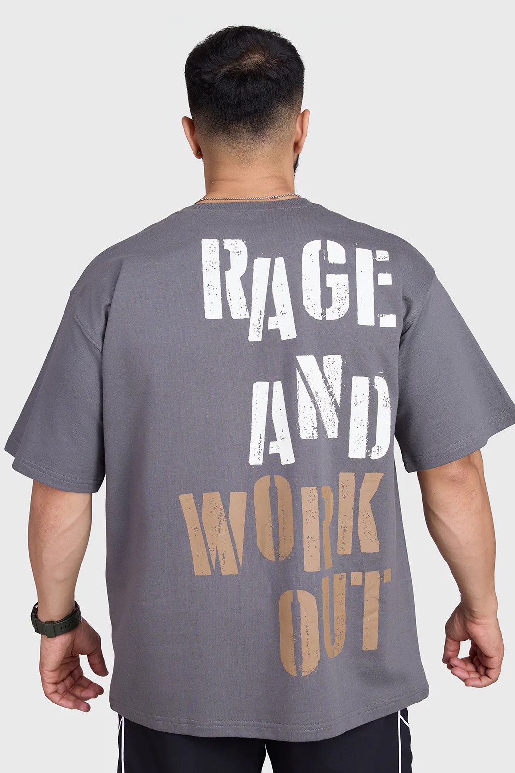 Rage Oversized T-shirts Charcoal - Image 3