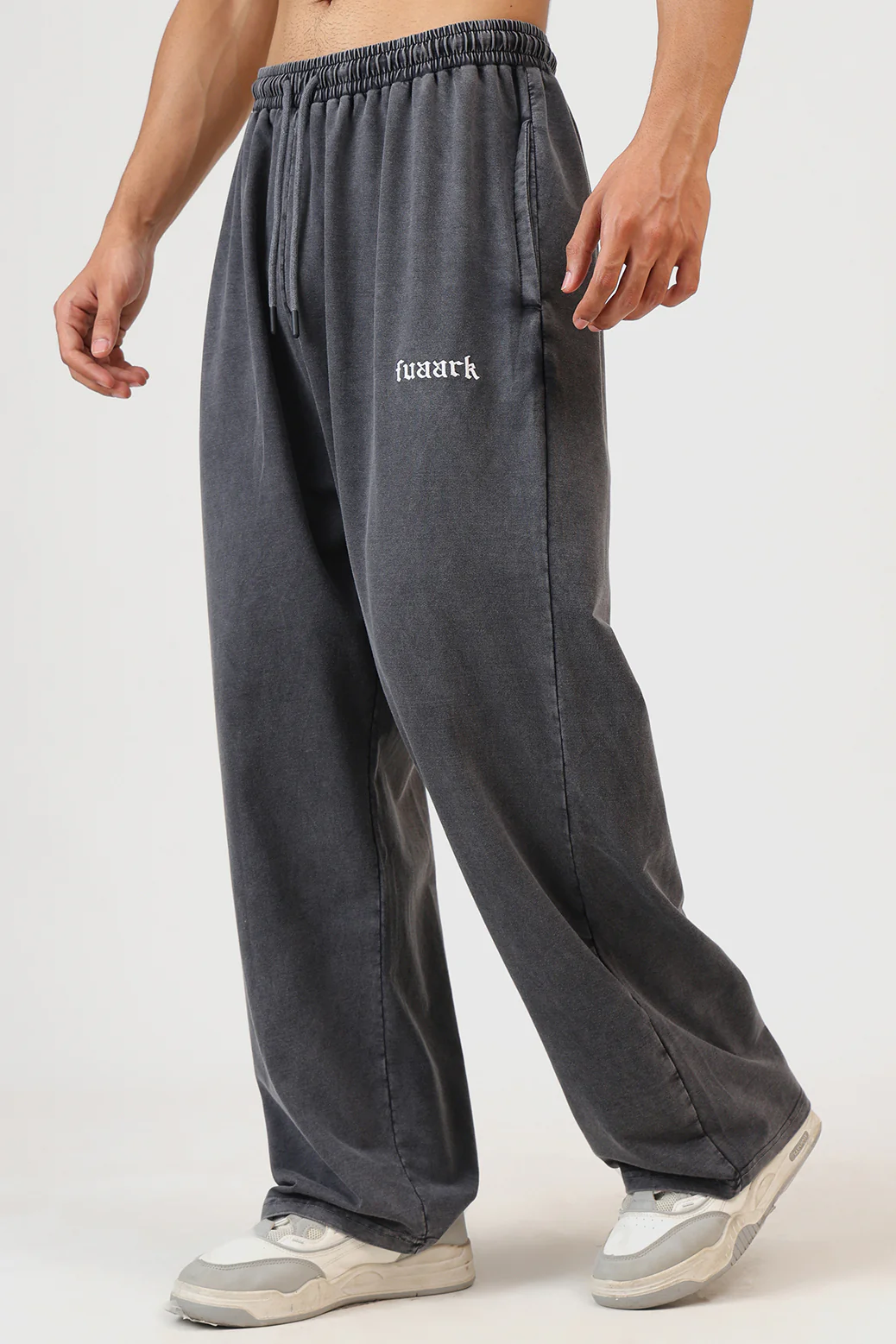 Raw Washed Loose Tracks Dark Grey