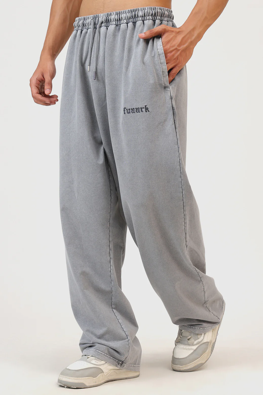 Raw Washed Loose Tracks Light Grey