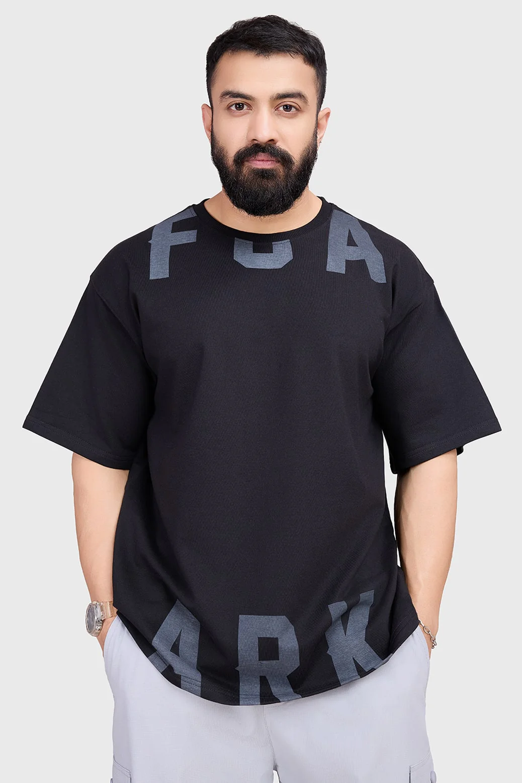Refined Oversized T-shirt Black - Image 5