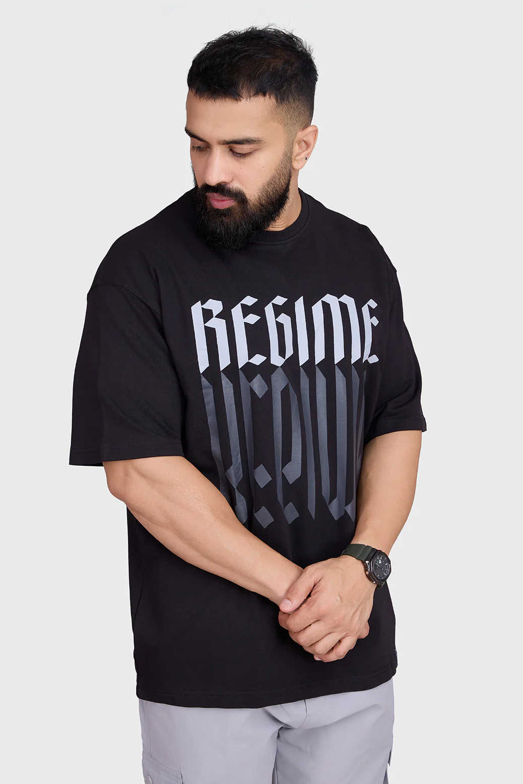 Regime Oversized T-shirts Black - Image 2