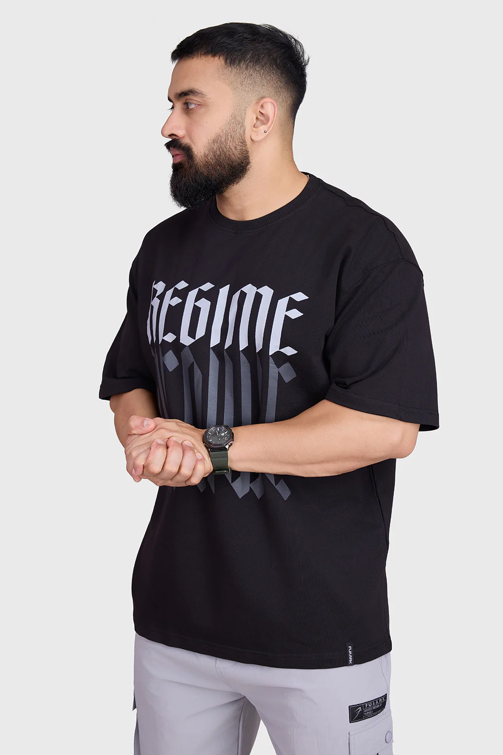 Regime Oversized T-shirts Black - Image 6