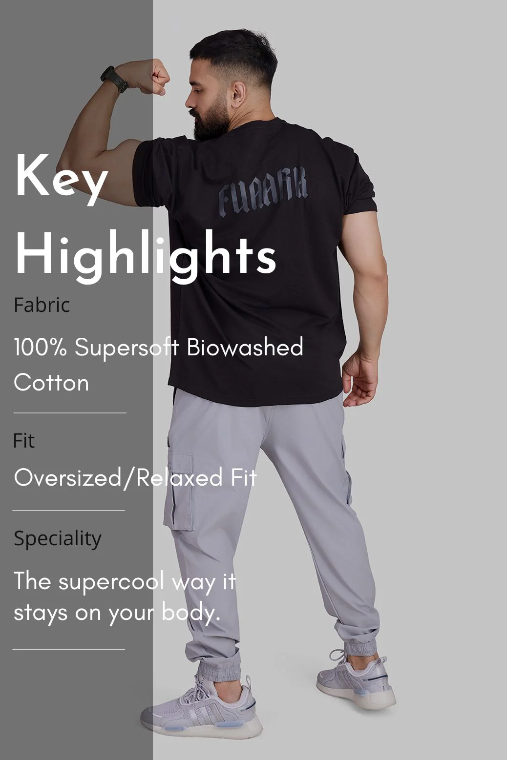Regime Oversized T-shirts Black - Image 9