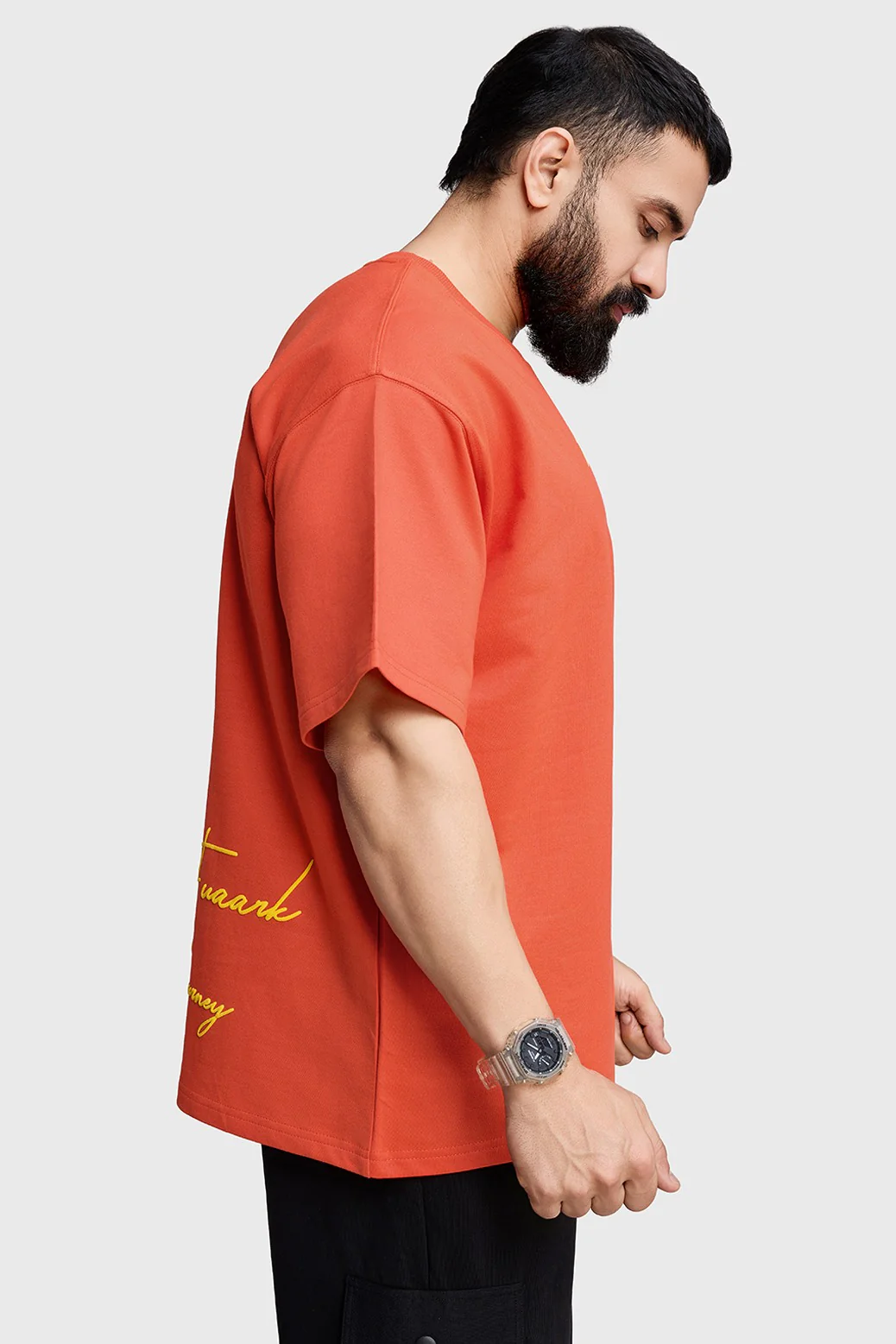 Respect The Journey Oversized T-shirt Orange - Image 3