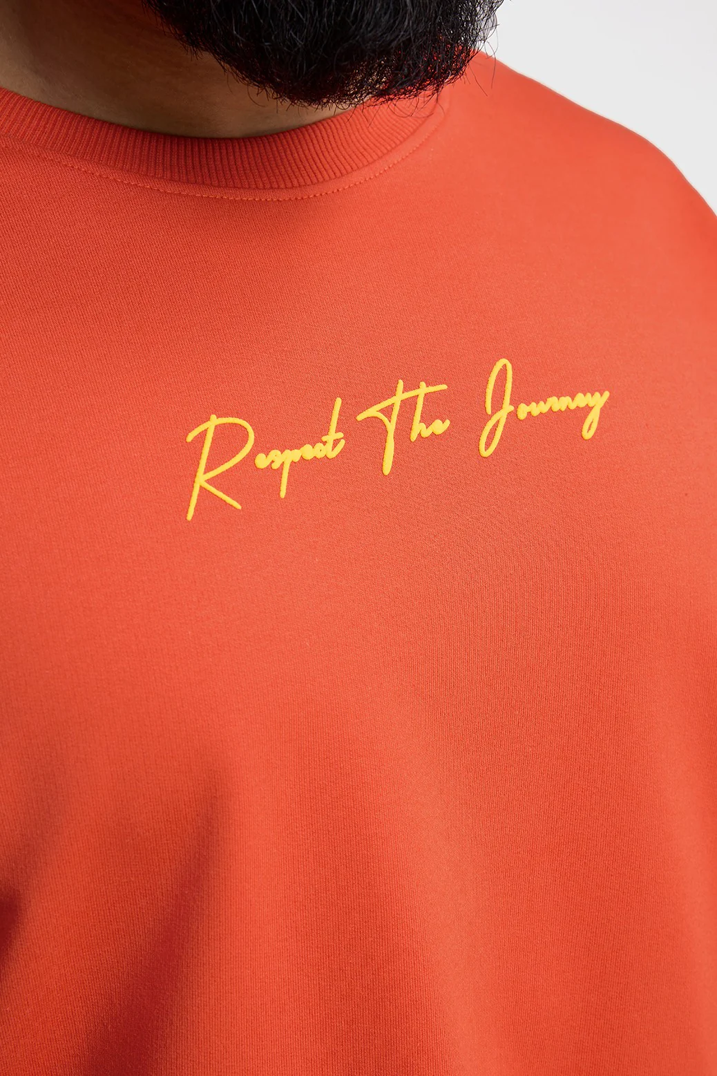 Respect The Journey Oversized T-shirt Orange - Image 4
