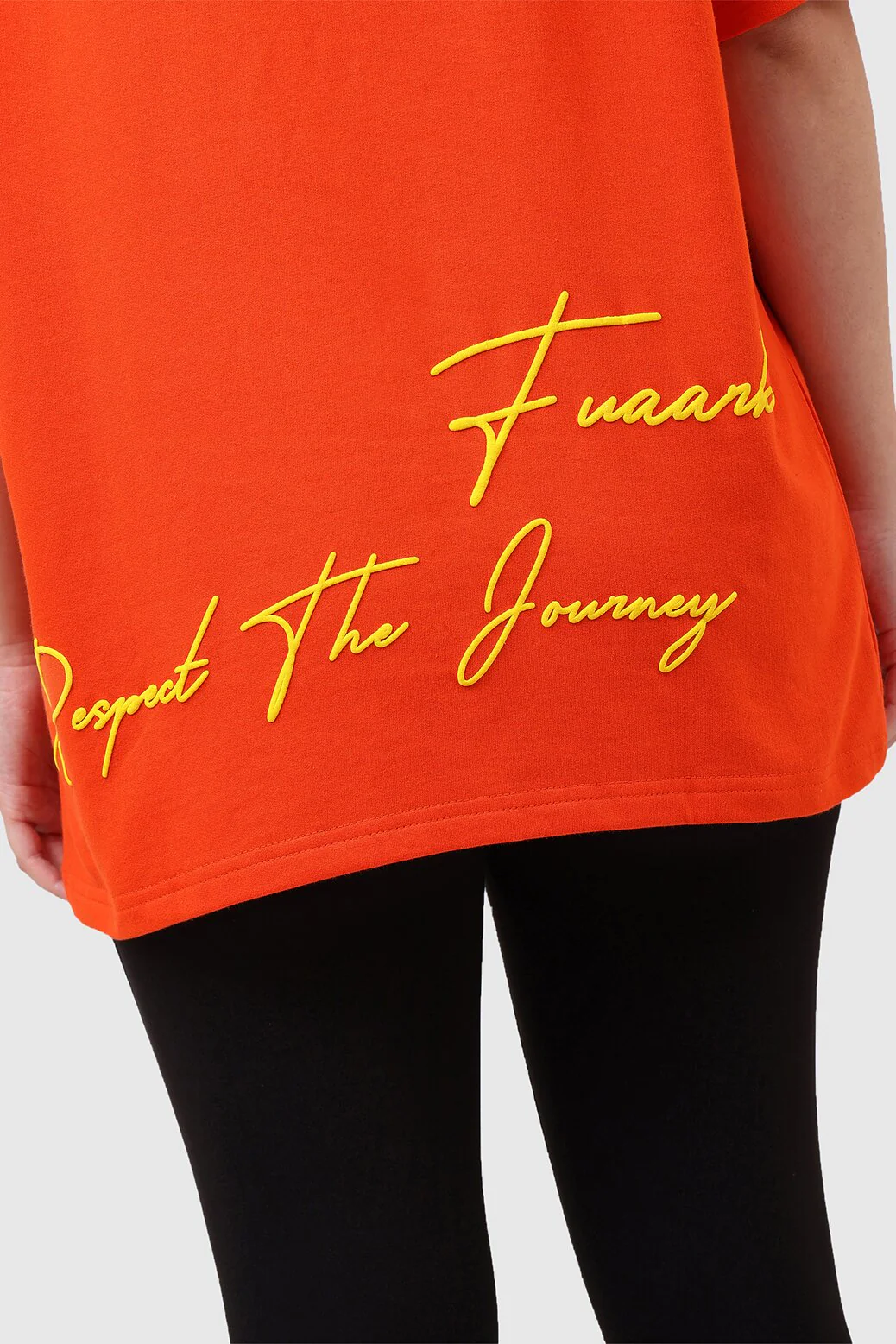 Respect The Journey Oversized T-shirt Orange - Image 4