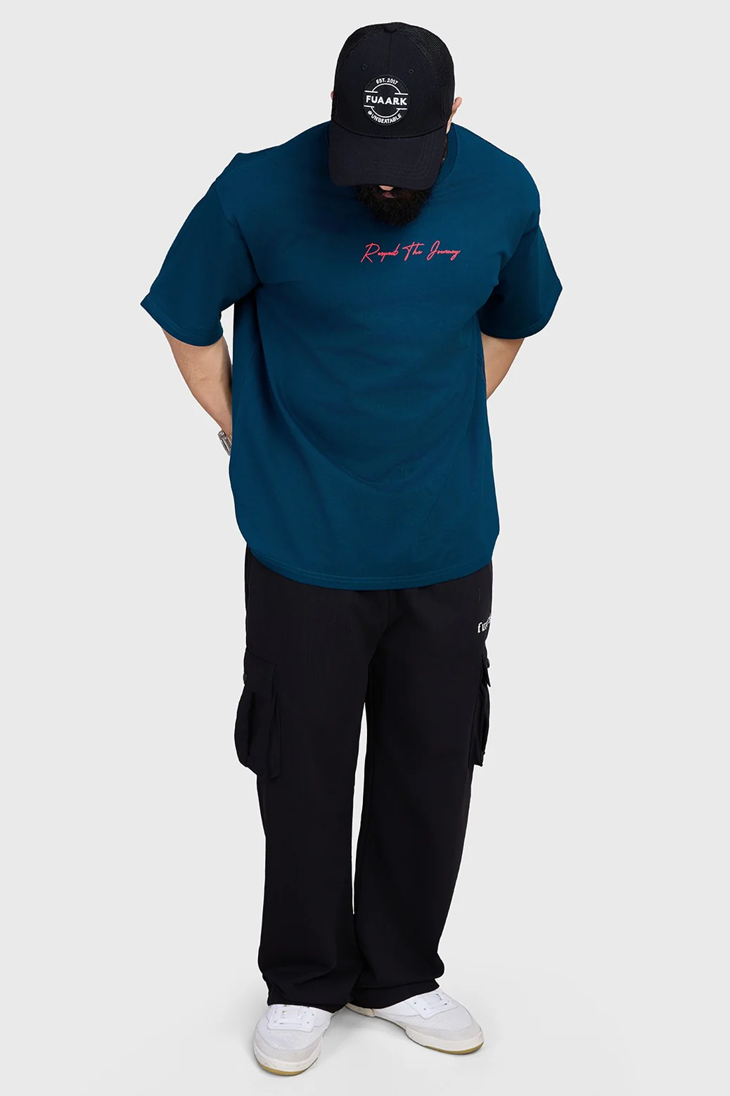 Respect The Journey Oversized T-shirt Teal - Image 3
