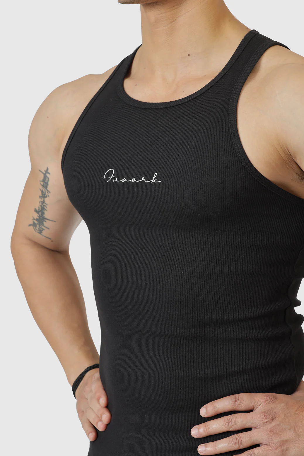 Ribbed Tank Black - Image 5