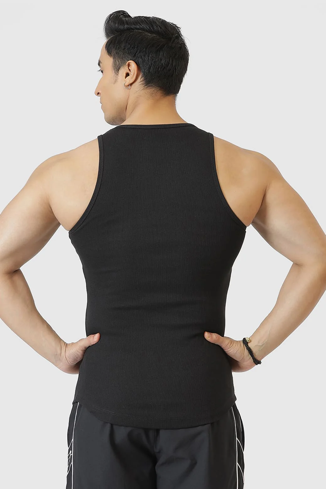 Ribbed Tank Black - Image 6