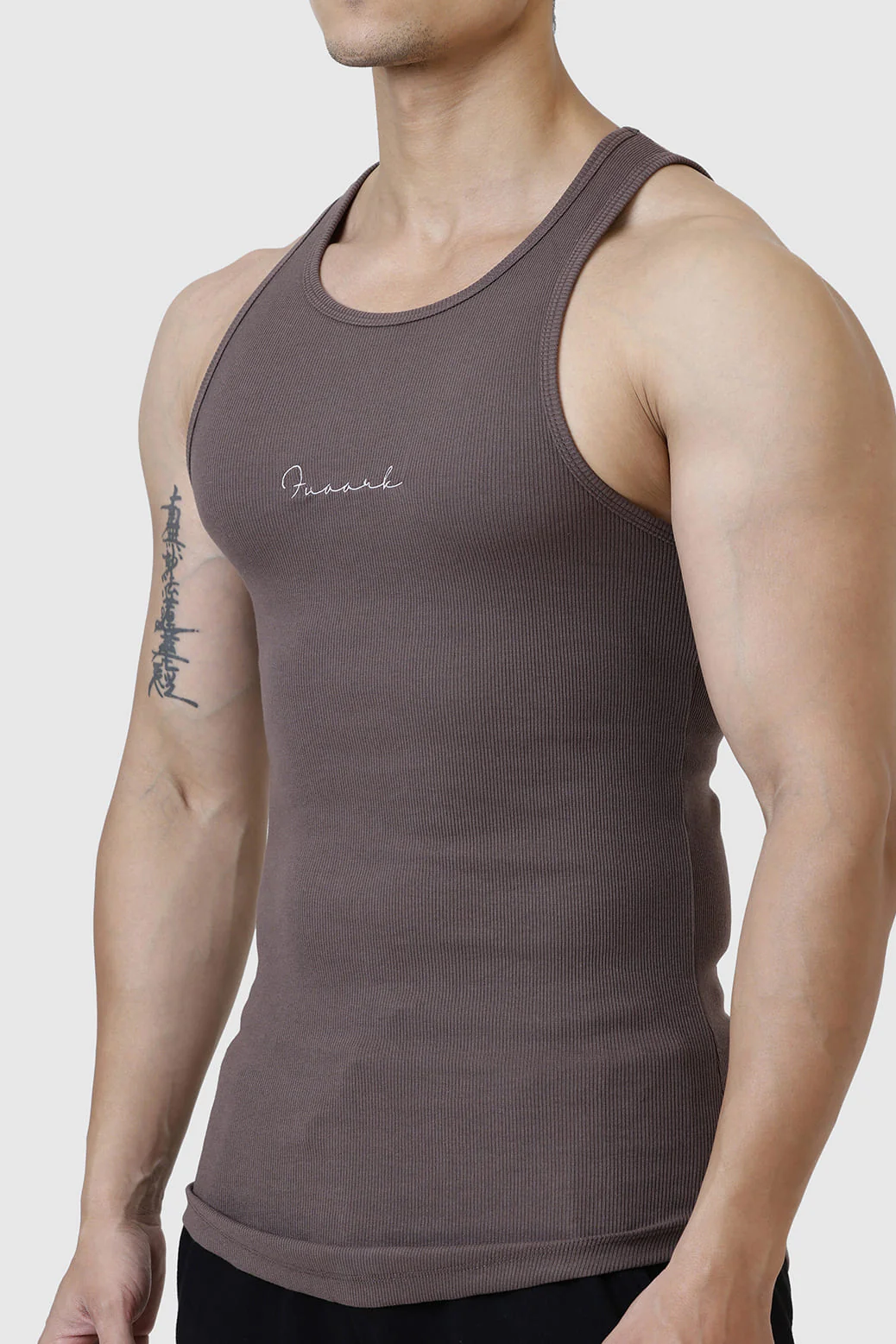 Ribbed Tank Brown - Image 4