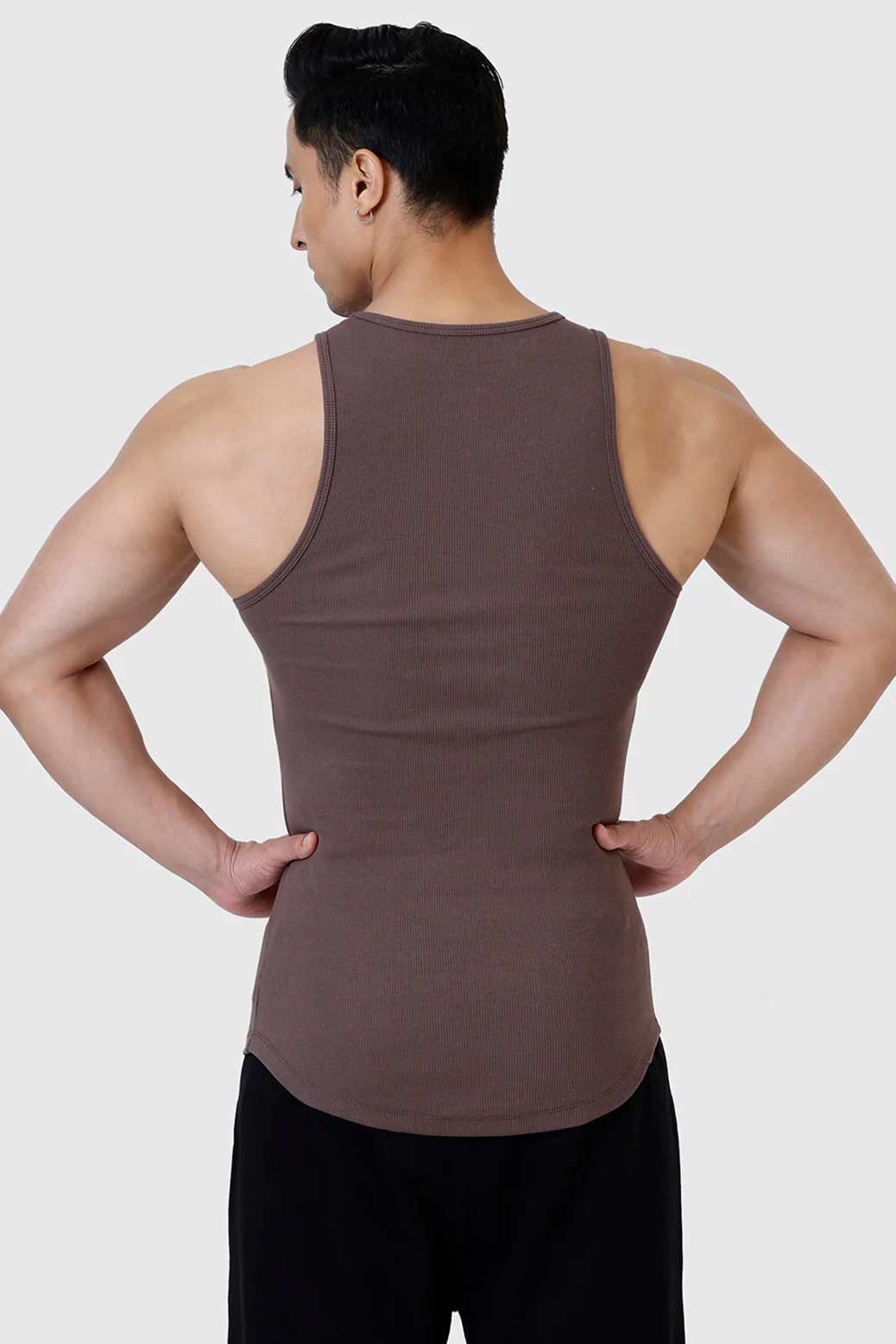 Ribbed Tank Brown - Image 6
