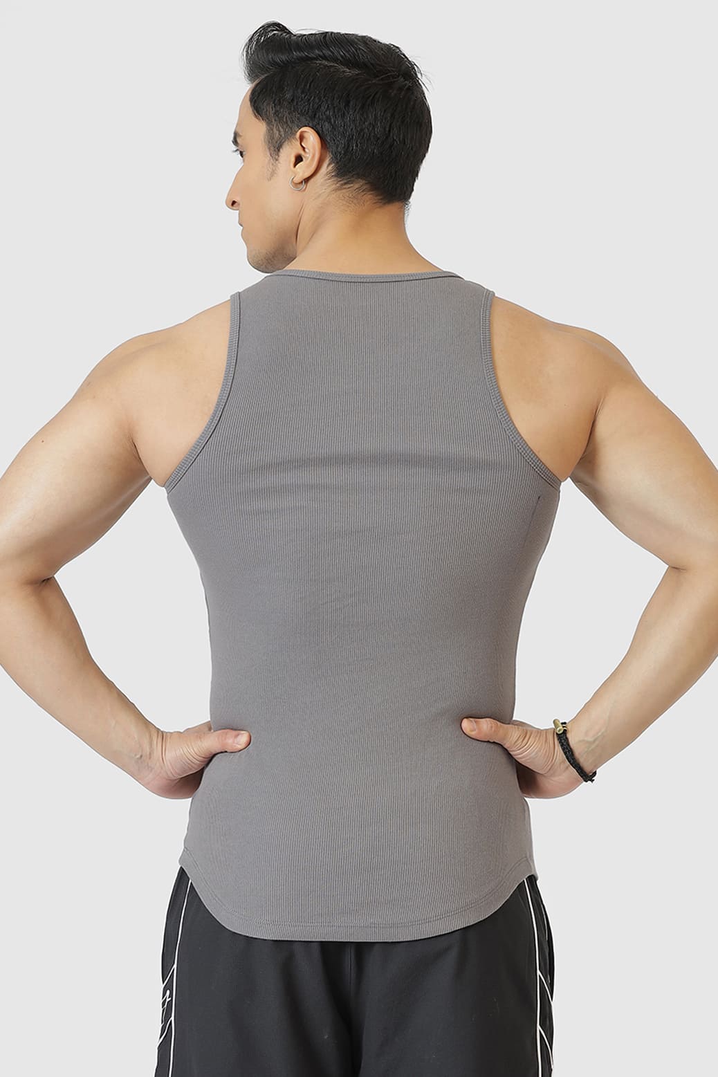 Ribbed Tank Grey - Image 8