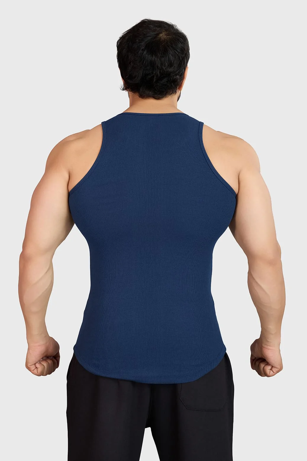 Ribbed Tank Navy - Image 6
