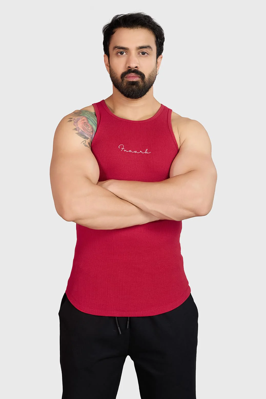 Ribbed Tank Red - Image 5