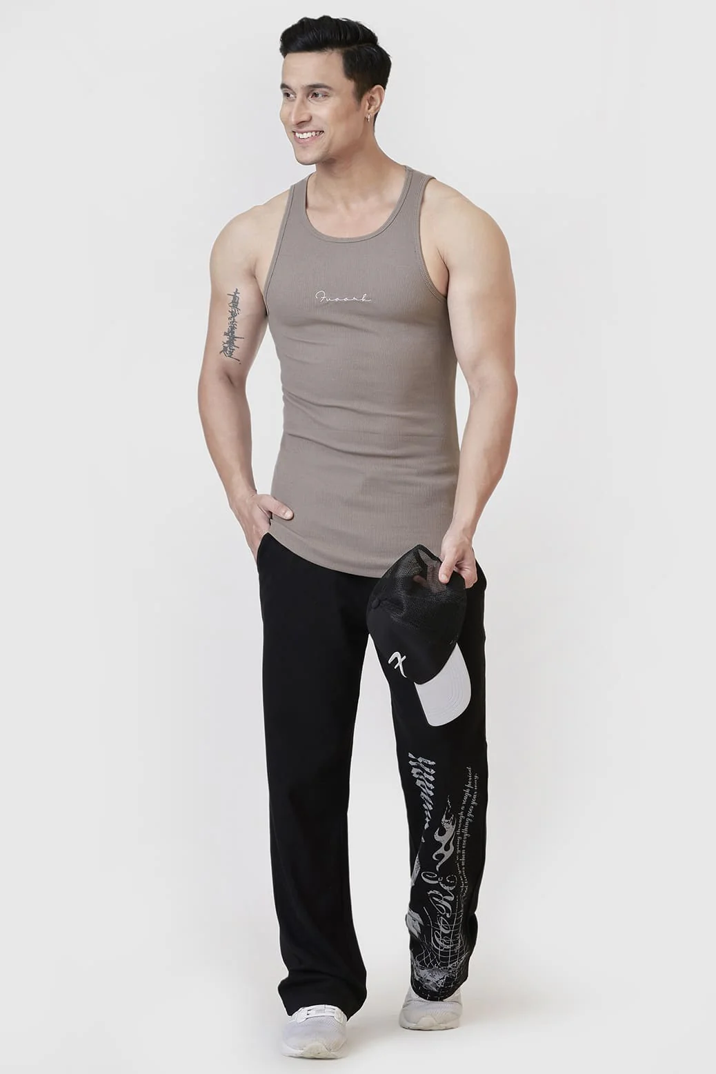 Ribbed Tank Warm Beige - Image 3