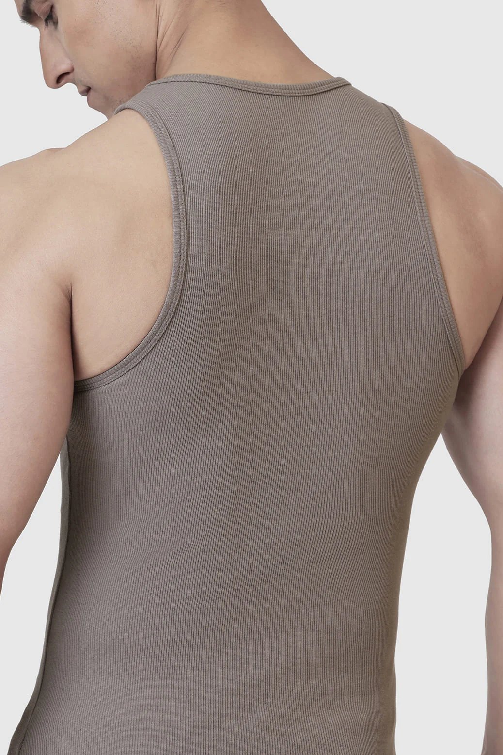Ribbed Tank Warm Beige - Image 5