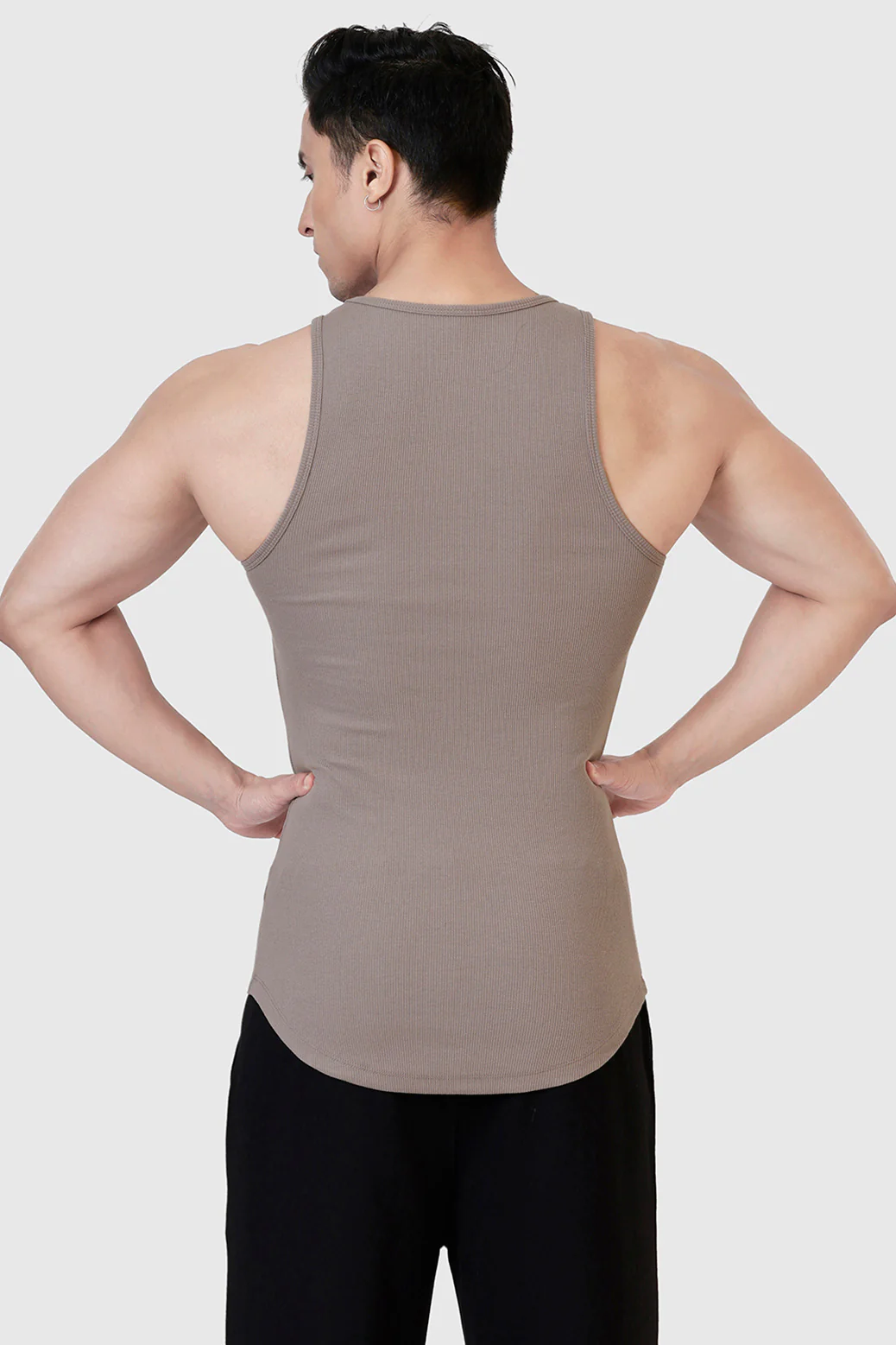 Ribbed Tank Warm Beige - Image 6