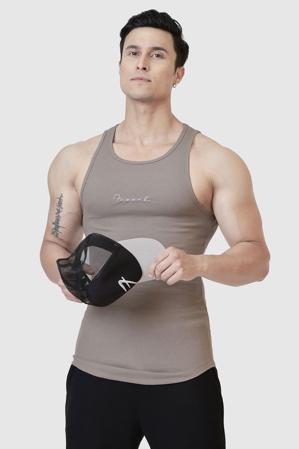 Ribbed Tank Warm Beige - Image 7