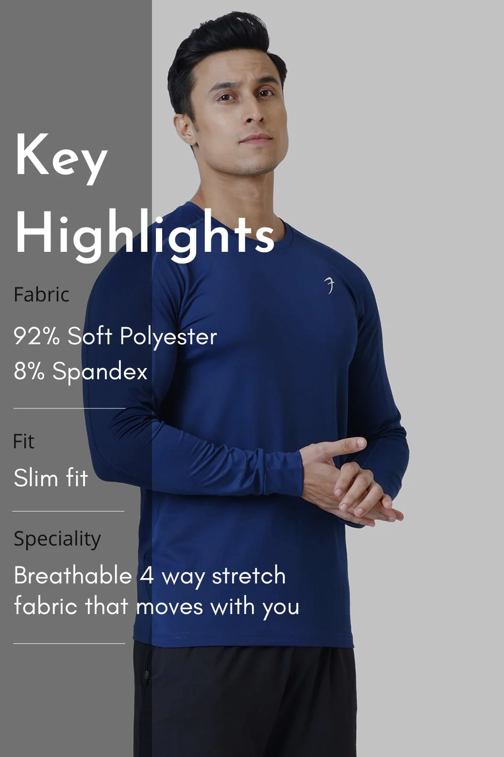 Rush Fullsleeves T-shirt Blue - Image 8
