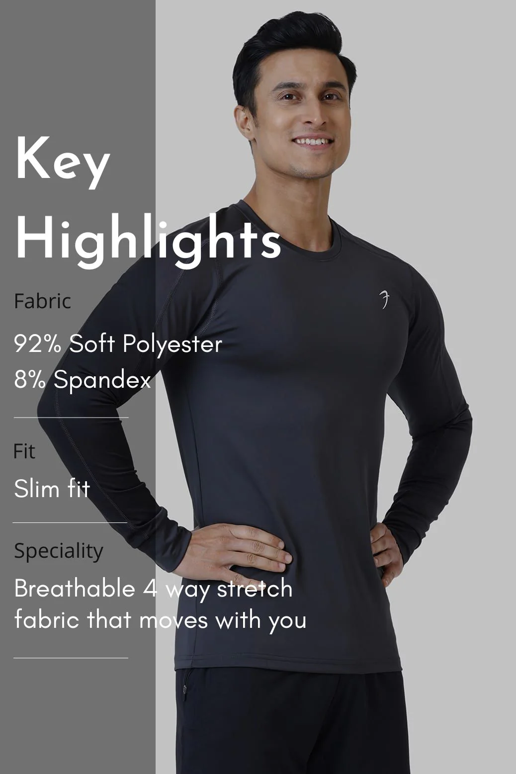 Rush Fullsleeves T-shirt Dark Grey - Image 8