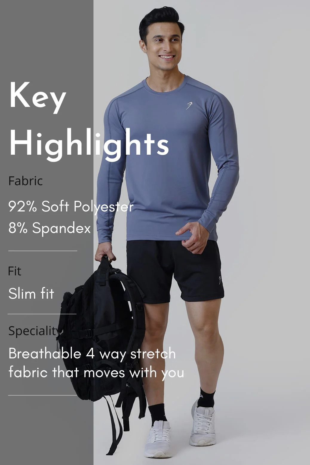 Rush Fullsleeves T-shirt Light Grey - Image 8